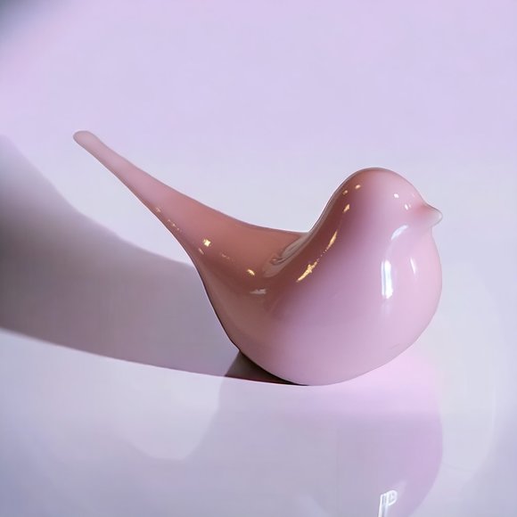 Mid Century Modern Modwing Bird Figurine 3d Resin Eames 60s PINK Medium - Picture 4 of 4